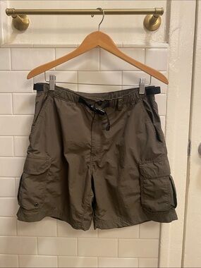 REI Men’s Olive Cargo Shorts with Drawcord Waist